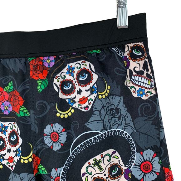 Tachuntfish THF Athletic Shorts Dia De Los Muertos Skull Pattern Men’s S - Picture 2 of 9